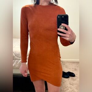 Charlotte Russe Terracotta Long Sleeve Dress Size Small